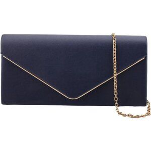 Women’s Leather Clutch Purse Evening Bag Crossbody Top Handle Extra Large
